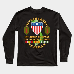 Vietnam Combat Vet - 1st Admin Company - 1st Inf Div SSI Long Sleeve T-Shirt